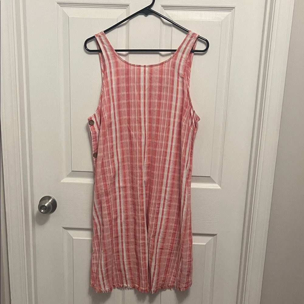 Sleeveless Pink Plaid Dress